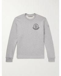 Moncler - Logo-Print Appliquéd Cotton-Jersey Sweatshirt - Lyst