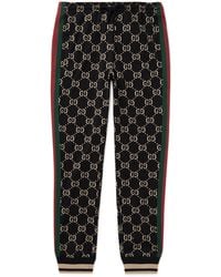 Gucci - GG Jersey Cotton Track Bottoms - Lyst