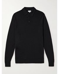 Sunspel - Slim-fit Merino Wool Polo Shirt - Lyst