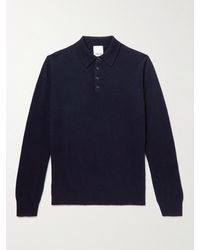 Allude Cashmere Polo Shirt - Blue