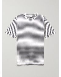 Aspesi - Gestreiftes T-Shirt aus einer Mischung aus Baumwolle - Lyst