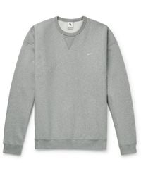 Nike - Solo Swoosh Oversized Logo-embroidered Cotton-blend Jersey Sweatshirt - Lyst