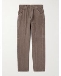 Altea - Reed Straight-leg Garment-dyed Cotton-corduroy Trousers - Lyst