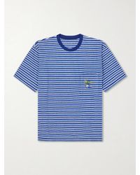 Kapital - Logo-appliquéd Striped Cotton-jersey T-shirt - Lyst