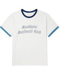 Stockholm Surfboard Club - Logo-embroidered Organic Cotton-jersey T-shirt - Lyst