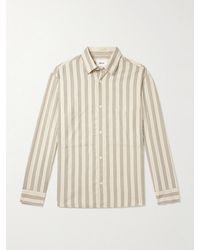 NN07 - Freddy Striped Tm Modal-blend Overshirt - Lyst