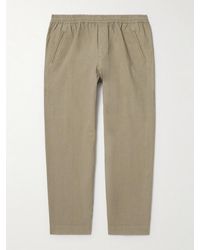 Folk - Drawcord Assembly Straight-Leg Linen And Cotton-Blend Canvas Trousers - Lyst
