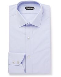 Tom Ford - Cutaway-collar Cotton-poplin Shirt - Lyst