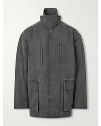 Rick Owens - Padded Washed Cotton-Canvas Coat - Lyst