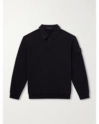 Stone Island - Ghost Stretch Cotton-Fleece Polo Shirt - Lyst