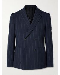 MR P. - Slim-Fit Pinstriped Wool-Blend Seersucker Suit Jacket - Lyst