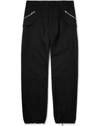 Loewe - Tapered Cotton-twill Cargo Trousers - Lyst