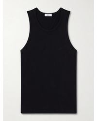 Agolde - Viggo Ribbed Stretch Organic Cotton And Tencel Lyocell-Blend Tank Top - Lyst