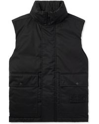 Stone Island - Ghost Logo-Appliquéd Wool-Twill Down Gilet - Lyst
