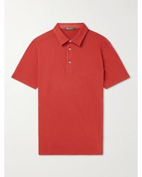 Loro Piana - Cotton-Piqué Polo Shirt - Lyst