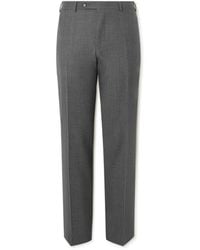 Canali - Straight-Leg Checked Wool-Flannel Suit Trousers - Lyst