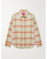 The Elder Statesman - Checked Cashmere And Wool-Blend Shirt - Lyst
