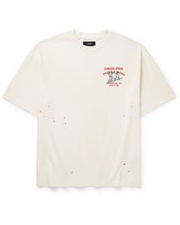 Amiri - Bull Oversized Printed Distressed Cotton-Jersey T-Shirt - Lyst