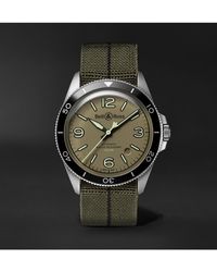 Bell & Ross - Br V2-92 Military Green Automatic 41mm Stainless Steel And Canvas Watch - Lyst