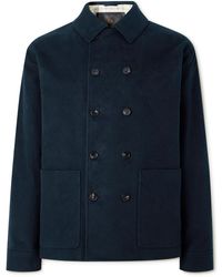 Loro Piana - Double-breasted Cotton And Cashmere-blend Peacoat - Lyst