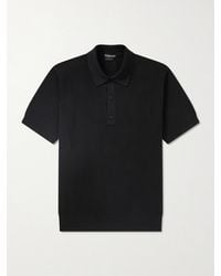 Tom Ford - Silk And Cotton-Blend Piqué Polo Shirt - Lyst