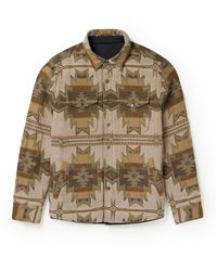 Faherty - Doug Good Feather Bondi Reversible Quilted Organic Cotton-jaquard Jacket - Lyst
