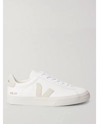 Veja - White Campo Leather Low Top Sneakers - Lyst