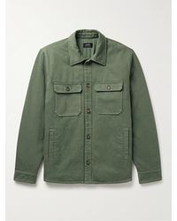 A.P.C. - Alessio Padded Cotton-twill Shirt Jacket - Lyst