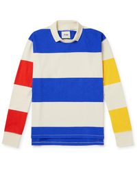 Drake's - Colour-block Cotton-jersey Polo Shirt - Lyst
