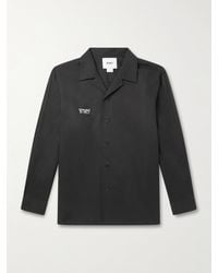 WTAPS - Camp-Collar Logo-Embroidered Lyocell And Cotton-Blend Twill Shirt - Lyst