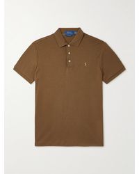 Polo Ralph Lauren - Logo-Embroidered Cotton-Jersey Polo Shirt - Lyst