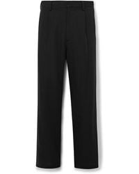 AURALEE - Straight-Leg Pleated Cotton And Wool-Blend Gabardine Trousers - Lyst