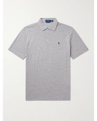 Polo Ralph Lauren - Logo-embroidered Cotton And Linen-blend Polo Shirt - Lyst