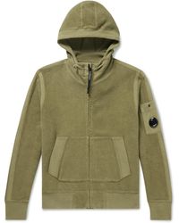 cp company open hooded sweatshirt