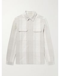 Rick Owens - Striped Cotton And Wool-Blend Flannel Overshirt - Lyst