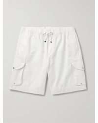 Brunello Cucinelli - Straight-Leg Cotton-Twill Drawstring Cargo Shorts - Lyst