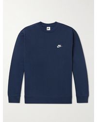 Nike - Nsw Logo-embroidered Cotton-blend Jersey Sweatshirt - Lyst