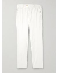 Canali - Slim-Fit Straight-Leg Garment-Dyed Stretch Lyocell And Cotton-Blend Twill Chinos - Lyst
