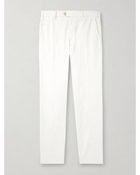 Canali - Slim-Fit Straight-Leg Garment-Dyed Stretch Lyocell And Cotton-Blend Twill Chinos - Lyst