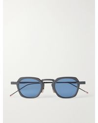 Thom Browne - Square-Frame Titanium Sunglasses - Lyst