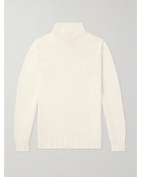Umit Benan - Ribbed Cotton And Cashmere-Blend Rollneck Sweater - Lyst