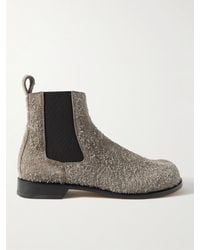 Loewe - Brushed-Suede Chelsea Boots - Lyst