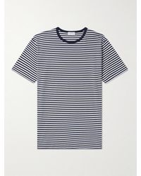 Sunspel - Gestreiftes T-Shirt aus Baumwoll-Jersey - Lyst