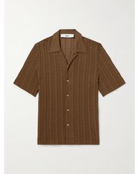Séfr - Suneham Hemd aus einer Biobaumwollmischung in Pointelle-Strick mit Reverskragen - Lyst