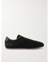 Common Projects - Driving Lo Profile Leather-trimmed Suede Sneakers - Lyst