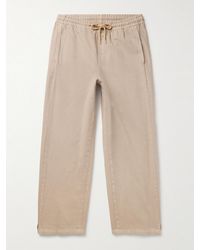 A.P.C. - Vincent Straight-leg Cotton-twill Drawstring Trousers - Lyst