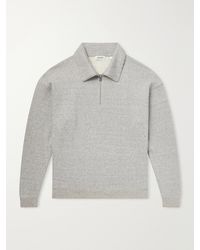 FRAME - Cotton And Lyocell-Blend Jersey Half-Zip Sweatshirt - Lyst