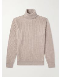 Slowear - Ribbed Virgin Wool Rollneck Sweater - Lyst