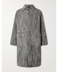 Drake's - Salt And Pepper Wool-Blend Coat - Lyst