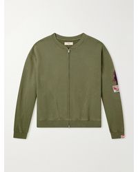 CHERRY LA - Logo-Embroidered Cotton-Jersey Zip-Up Sweatshirt - Lyst